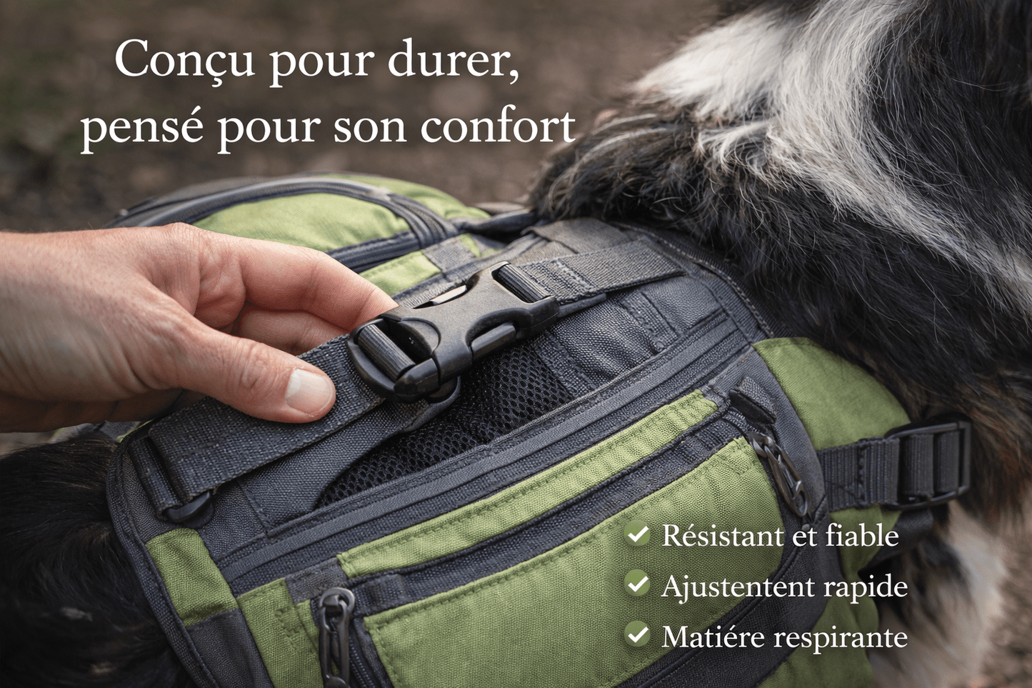 Harnais Sac à Dos Chien – Transporte ses Essentiels en Balade & Randonnée - ToutouZEN