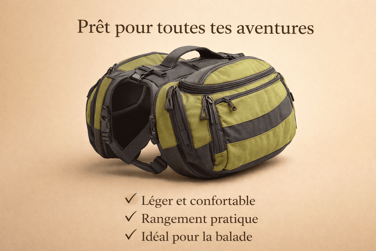 Harnais Sac à Dos Chien – Transporte ses Essentiels en Balade & Randonnée - ToutouZEN