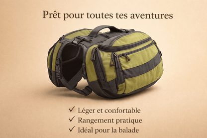 Harnais Sac à Dos Chien – Transporte ses Essentiels en Balade & Randonnée - ToutouZEN