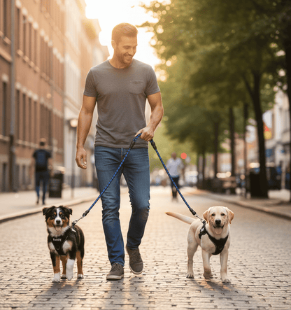 Laisse Double pour Deux Chiens | Promenade Sans emmêlement, Confort & Contrôle - ToutouZEN