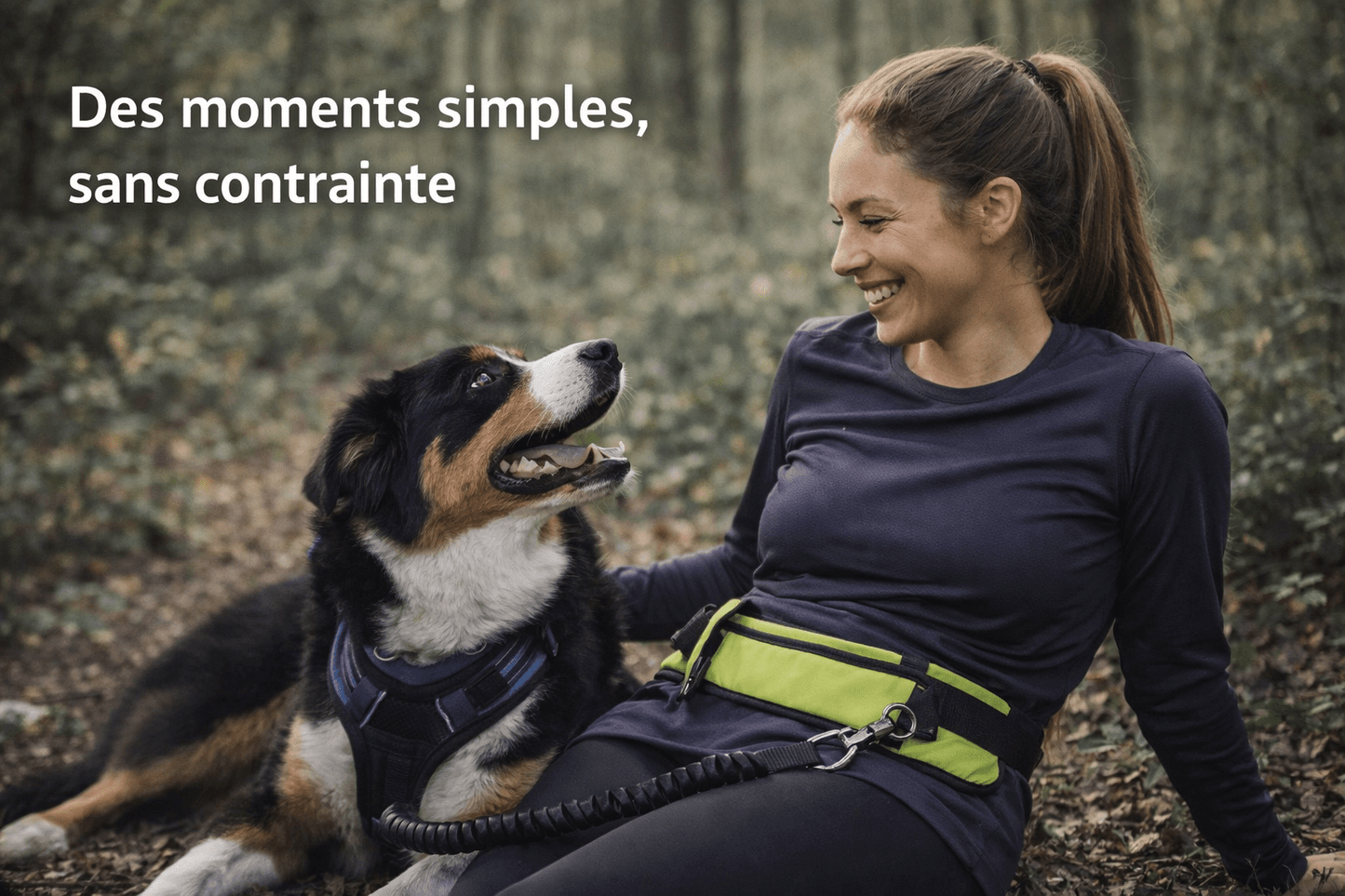 Laisse Running Mains Libres pour Chien - Sacoche intégrée, Balade & Sport - ToutouZEN