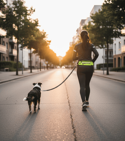 Laisse Running Mains Libres pour Chien - Sacoche intégrée, Balade & Sport - ToutouZEN