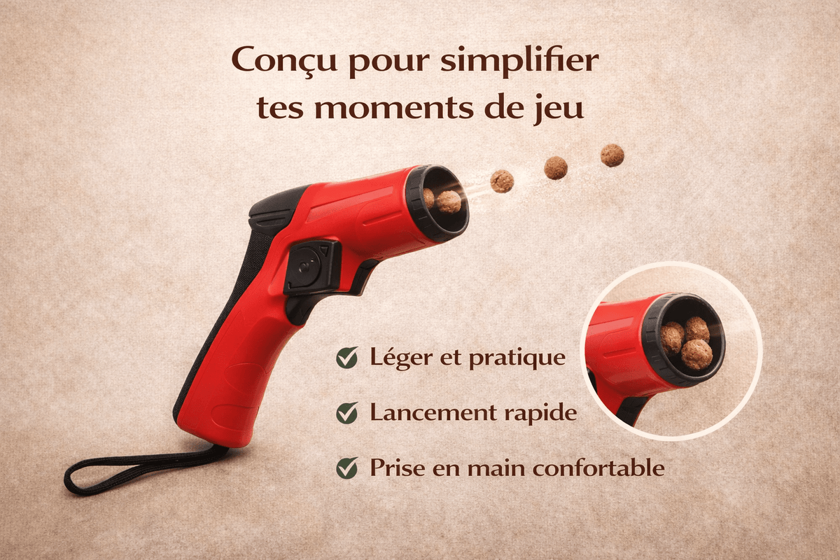 Lance Friandise Interactif pour Chien - Jeu Ludique, Exercice & Plaisir en Balade - ToutouZEN