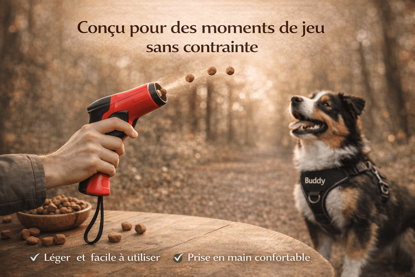 Lance Friandise Interactif pour Chien - Jeu Ludique, Exercice & Plaisir en Balade - ToutouZEN